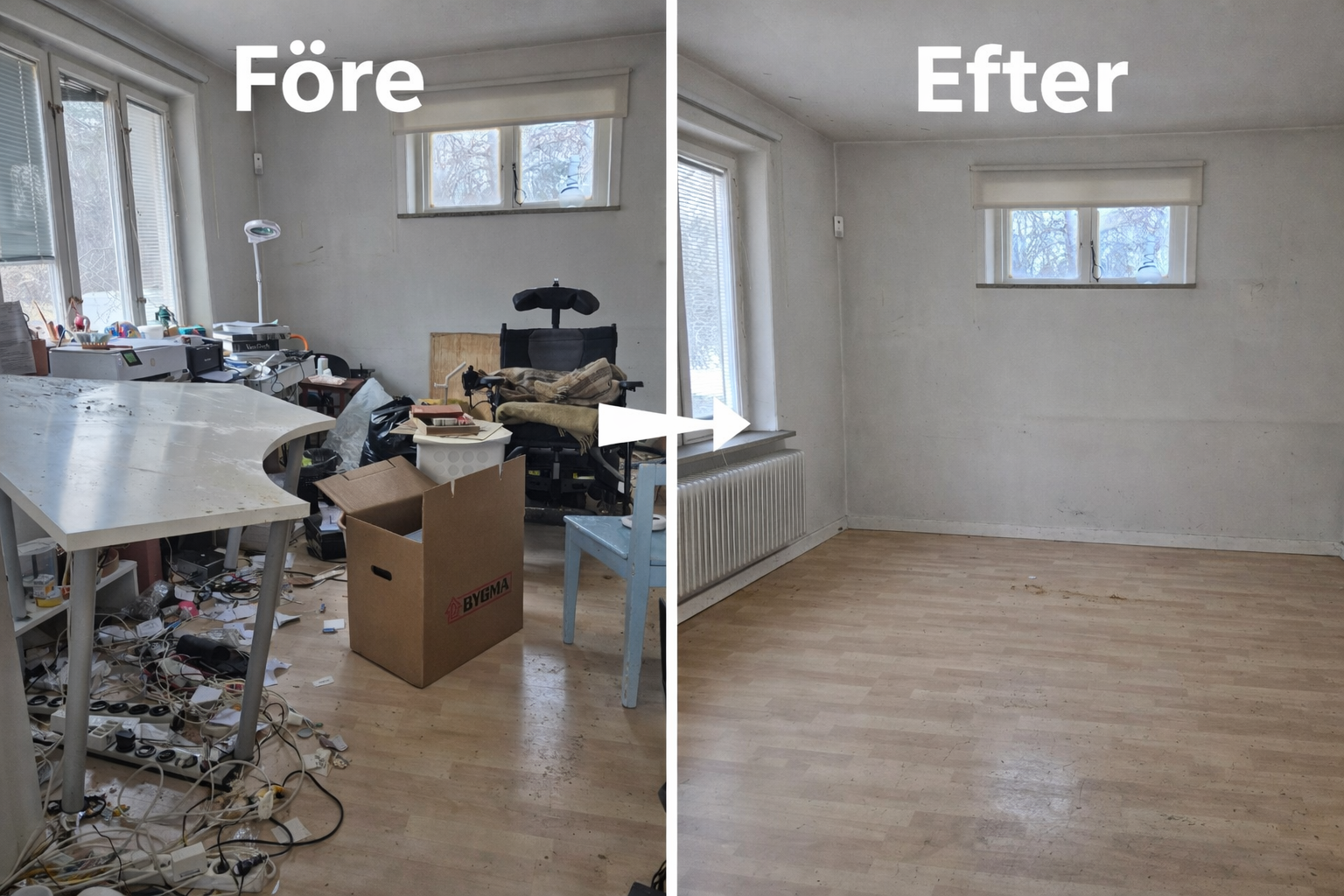 Tömning av kontor