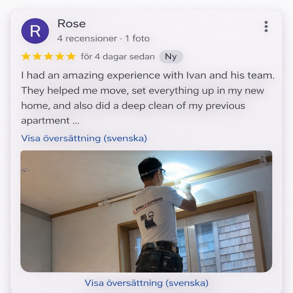 Google recension 1 för Arnold Express