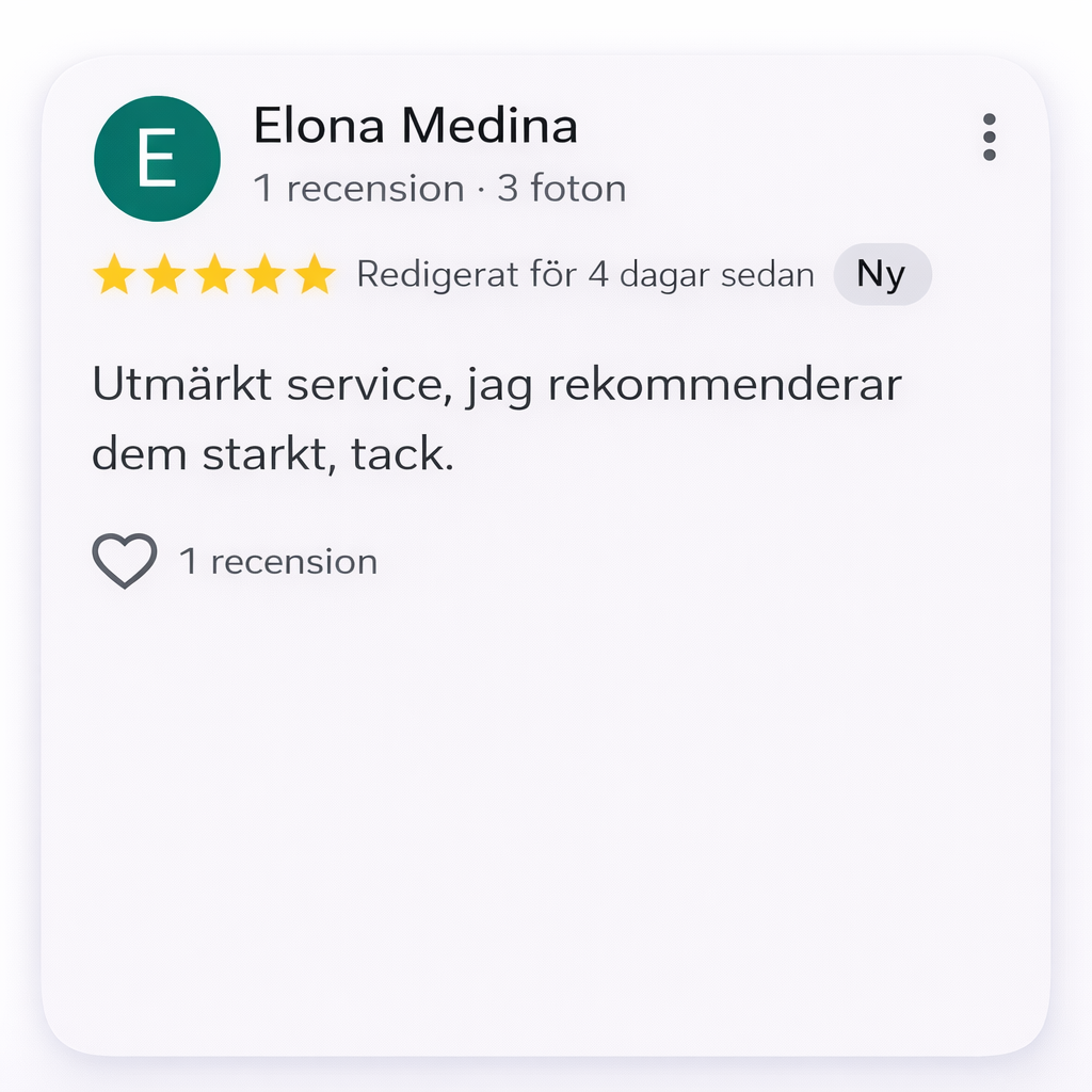 Google recension 6 för Arnold Express